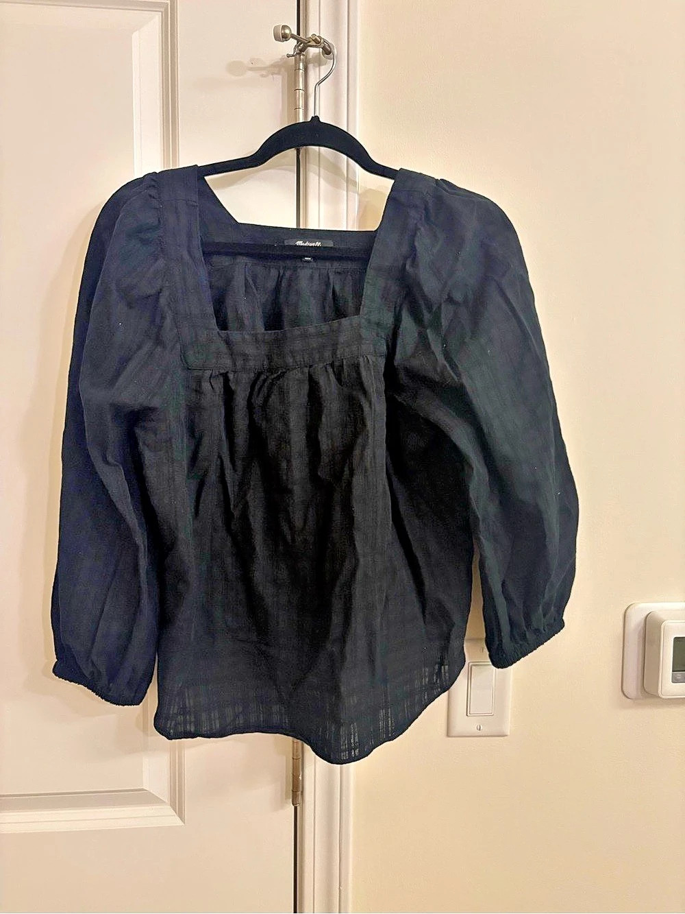 Madewell Square-Neck Top Black